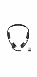 Shokz OpenMeet UC, USB-A adaptér, Bluetooth náhlavní sluchátka před uši s mikrofonem, černá