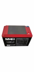 Baterie MHPower 6-DMF-24 Trakční gelová, 12V/24Ah, Terminál D2 - M5, Deep Cycle