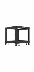 Lanberg Otevřený rack 19   9U 600x600-1100 nastavitelný černý