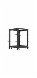 Lanberg Otevřený rack 19   15U 600x600-1100 nastavitelný černý