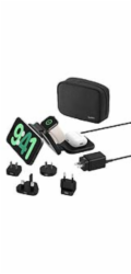 Belkin BOOST CHARGE™ PRO Qi2 3v1 Bezdrátová skládací cestovní podložka pro iPhone/Apple Watch/AirPods, černá + adaptéry