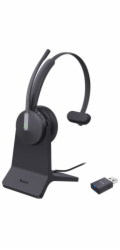 Yealink Yealink WH64 Hybrid Mono Teams Headset Bezdrátový headset s hlavovým mostem Kancelář/Call centrum Micro-USB Bluetooth Černá