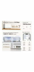 MERCUSYS Halo H27BE(3-pack) WiFi7 Mesh (BE3600,2,4GHz/5GHz,1x2,5GbELAN/WAN,2xGbELAN/WAN)