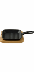 Pánev litinová na gril COOK & SHARE 13,7x22,2x2,2 cm černá BGMP-3808-4