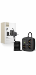 Tech-Protect Prodlužovací kabel PCS3x4, 2 USB a 2 Type-C a 3 zásuvky, 200 cm, černý