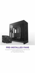 NZXT skříň H9 Flow dvoukomorová ATX / 3x140mm fan / 1x120mm / perforovaný top / proskl. bočnice, front / černá
