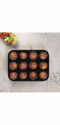 Forma na muffiny s nepřilnavým povrchem 12 ks Antracit Collection BH-8691