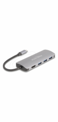 Delock 7portový USB Hub 10 Gbps a 4K HDMI výstup s podporou USB Type-C a PD 3.0 90 Wattů