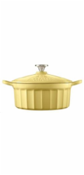 BUYDEEM CP521, Enameled Cast Iron Dutch Oven 2,9L, color Mellow Yellow 