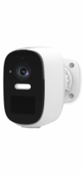 NEDIS IP kamera/ venkovní/ Bullet/ Wi-Fi/ 4Mpix/ IP66/ dobíjecí/ reflektor/ detekce pohybu/ noční vidění 8m/ bílá