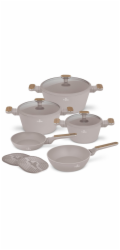 Sada nádobí s titanovým povrchem 10 ks Taupe Nordic Collection BH-8343