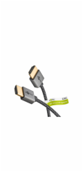 Goobay Plus Slim High-Speed-HDMI-Kabel mit Ethernet, 4K @ 60Hz (grau, 2 Meter)