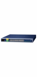 Planet IGS-R4215-24T4X průmyslový L2/L4 switch, 24x1Gb, 4x10Gb SFP+, -40~75°C, 24-60VDC, IP30, fanless