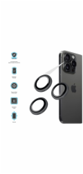 Ochranná skla čoček fotoaparátů FIXED Armor Camera Glass pro Apple iPhone 17 Pro/Pro Max, černá