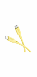 Goobay USB 2.0 Silikonkabel gelb, USB-C Stecker > USB-C Stecker (gelb, 1,5 Meter, PD 60 Watt)