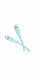 Goobay USB 2.0 Silikonkabel türkis, USB-C Stecker > USB-C Stecker (türkis, 1,5 Meter, PD 60 Watt)