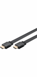 Goobay High Speed HDMI 2.1 Flachkabel mit Ethernet 8K / 60 Hz (schwarz, 2 Meter, 48 Gbit/s)
