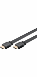 Goobay High Speed HDMI 2.1 Flachkabel mit Ethernet 8K / 60 Hz (schwarz, 3 Meter, 48 Gbit/s)