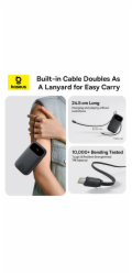 Powerbanka Baseus EnerFill FC31 Qpow 3 20000mAh, 22,5W, s kabelem USB-C a Lightning černá