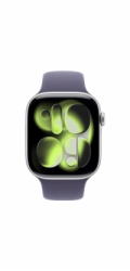 Apple Watch Series 11 GPS 42mm Silver Aluminium Case with Purple Fog Sport Band - S/M