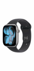 Apple Watch Series 11 GPS + Cellular 46mm Space Grey Aluminium Case with Black Sport Band - M/L