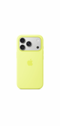 iPhone 17 Pro Silicone Case with MS – Neon Yellow