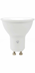 NEDIS chytrá LED žárovka/ Zigbee 3.0/ GU10/ PAR16/ 4,7W/ 230V/ 470lm/ teplá – studená bíla/ 2700–6500K/ RGB/ stmívatelná