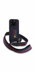 Red Bull Silicone Vertical Logo MagSafe Zadný Kryt + Crossbody popruh pre iPhone 16 Pro modrý