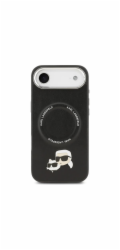 Karl Lagerfeld PU Karl and Choupette Heads Pins MagSafe kryt iPhone Air čierny
