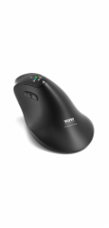 PORT CONNECT ERGO AUDITOR, ergonomická Bluetooth a 2,4GHz bezdrátová nabíjecí myš, USB-C, černá