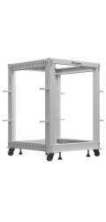 Lanberg Otevřený rack 19 palců 15U 600x600-1100 nastavitelný šedý