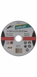 Wolfcraft řezací kotouč na hliník, extra tenký, pr. 125 mm 1669999