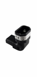 Adaptér vertikálně úhlový IEC C13 na IEC C14 napětí 230V, 10A