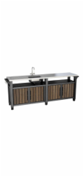 Grilovací stolek Keter UNITY Chef 415 l Walnut