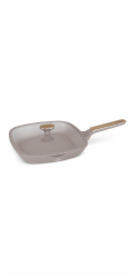Grilovací pánev s titanovým povrchem a poklicí 28 cm Taupe Nordic Collection BH-8336