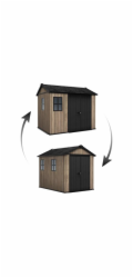 Zahradní domek Keter Apex 7,5 x 9 Ashwood, s podlahou