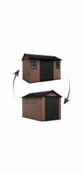 Zahradní domek Keter Newton Plus wide 11x7,5 hnědý, s podlahou