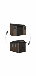 Zahradní domek Keter Apex 7,5 x 11 Walnut, s podlahou