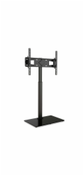 TV držák Meliconi, 480816 Floor 600, pevná konstrukce, minimalistický design, základna z tvrzeného skla, pro TV 40" - 70", pro TV do 45 kg, horizontální otočení, vertikální náklon