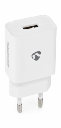 NEDIS síťová nabíječka/ 12 W/ 5 V/ 2.4 A/ rychlé nabíjení/ USB-A/ bílá