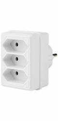 NEDIS síťový rozbočovač/ 3x zásuvka typu C (bez kolíku)/ 250 V AC 50/60 Hz/ 2,5 A/ 1700 W/ bílý