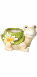 Zahradní dekorace květináč dekorativní želva 21 cm želva KO-095242500zelv