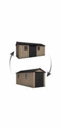 Zahradní domek Keter Apex 7,5 x 17 Ashwood, s podlahou
