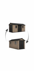 Zahradní domek Keter Apex 7,5 x 15 Ashwood, s podlahou