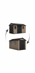 Zahradní domek Keter Apex 7,5 x 13 Ashwood, s podlahou