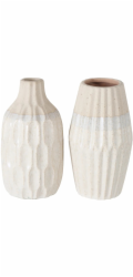 Váza Boltze Malia, 2dílná, různé barvy, 22 cm x 11,5 cm, béžovo-krémová