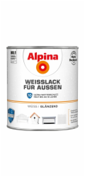 Alpina bílý exteriérový lak, lesklý, 2 litry