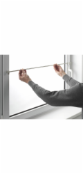 Upínací tyč Gardinia Press&Go válec O 8/10 mm, vzhled nerezové oceli 80 cm - 110 cm