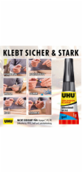 Lepicí lepidlo Uhu Super Glue Lightning Fast Minis Gel 3 x 1 g