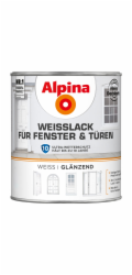 Alpina bílý lak na okna a dveře, lesklý, 750 ml